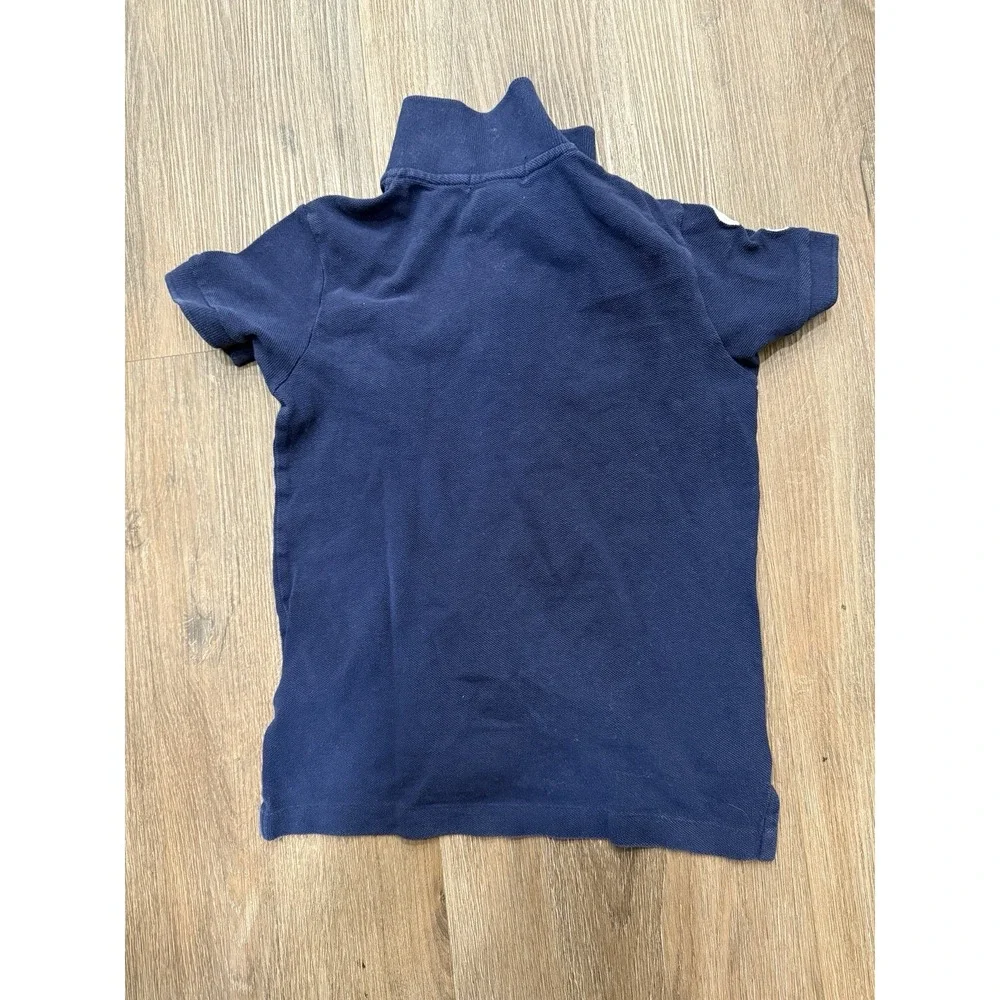 Polo By Ralph Lauren Big Pony Flesh Polo Shirt Kids Size 5 Blue Logo Embroidered